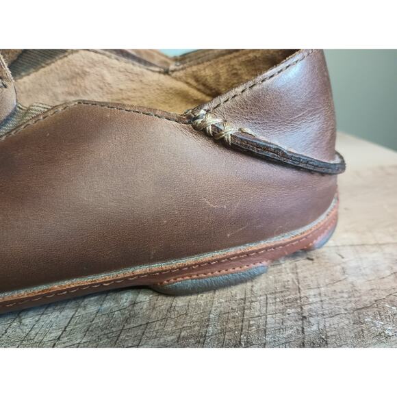 Olukai Mens Moloa Leather Slip On Shoes Loafers 11.5 Brown Island Vacation main image 14